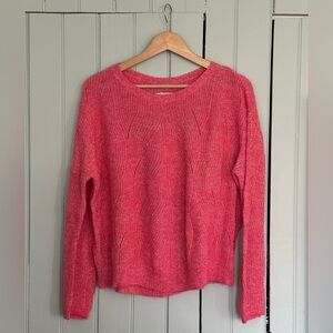 Anthropologie Pointelle Pink Sweater - Size M
